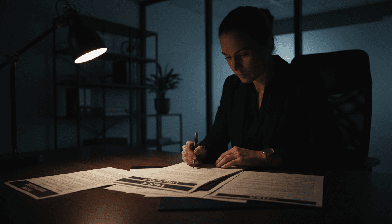 Employment visa and work permit documentation