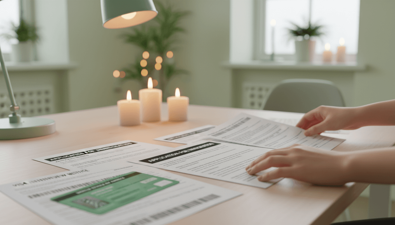Green card application forms and documentation