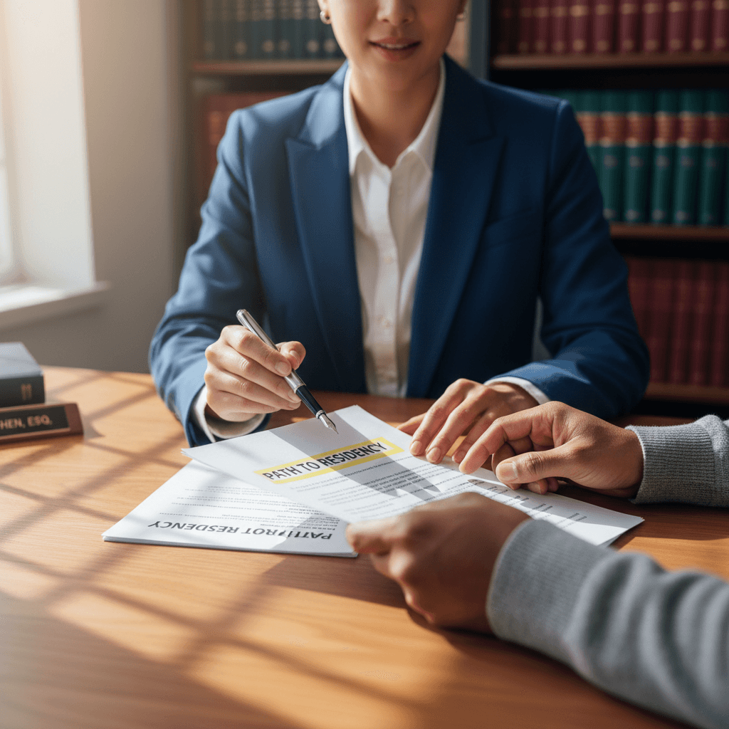 Attorney and client sealing immigration case approval